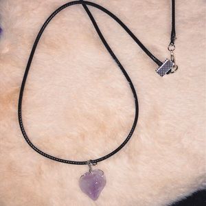 Raw Amethyst Gem necklace